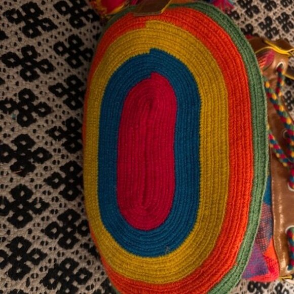 Wayuu By Dalis Arguelles Columbian Rainbow Woven Tote Bag - Mint condition - Picture 4 of 6